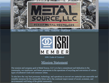 Tablet Screenshot of metalsourcellc.com